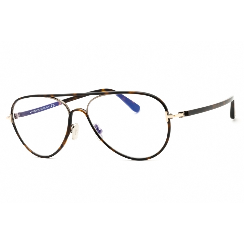 NWT Tom Ford FT5897-B Dark Havana Aviator 57mm Eyeglasses